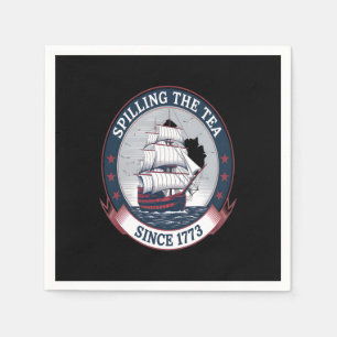Vierde van juli die het thea 1773 Funny America be Servet