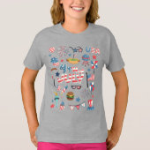 Vierde van juli Iconen Schattige T-shirt (Voorkant)