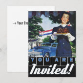 Vierde van juli Klassieke Autopartij Kaart (Voorkant / Achterkant)