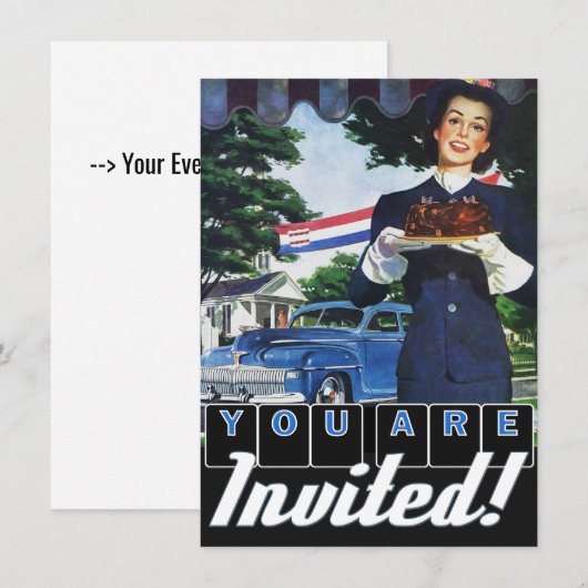 Vierde van juli Klassieke Autopartij Kaart (Voorkant / Achterkant)