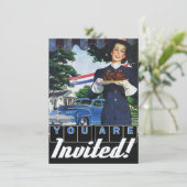 Vierde van juli Klassieke Autopartij Kaart (Staand voorkant)