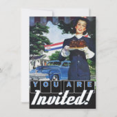 Vierde van juli Klassieke Autopartij Kaart (Voorkant)