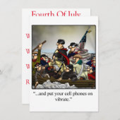 Vierde van juli nodigt "spectickles" uit kaart (Voorkant / Achterkant)