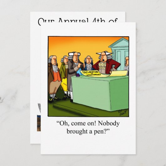 Vierde van juli nodigt "spectickles" uit kaart (Voorkant / Achterkant)