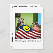 Vierde van juli nodigt "spectickles" uit kaart (Voorkant / Achterkant)