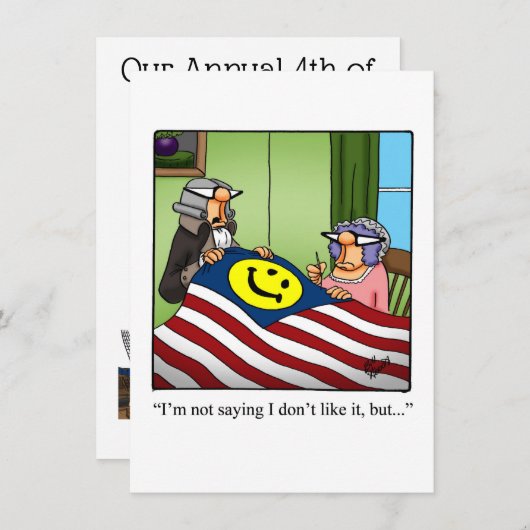 Vierde van juli nodigt "spectickles" uit kaart (Voorkant / Achterkant)