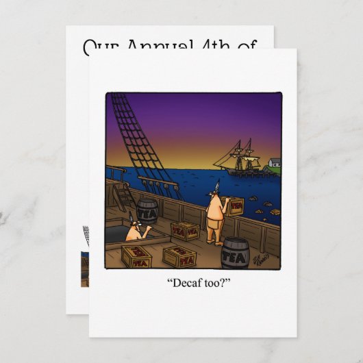 Vierde van juli nodigt "spectickles" uit kaart (Voorkant / Achterkant)