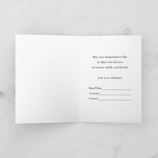 Vierde van juli Partij Vrijheidsstatus Kaart (Binnen)