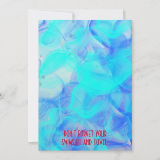 Vierde van Juli Pool Verjaardagsfeestje Custom Kaart (Achterkant)