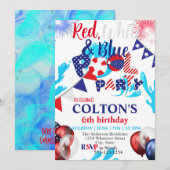 Vierde van Juli Pool Verjaardagsfeestje Custom Kaart (Voorkant / Achterkant)