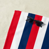 Vierde van juli rode witte blauwe strepen moderne strandlaken (In situ)