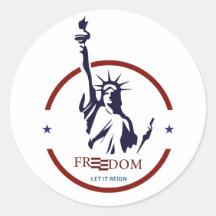 vierde van juli ronde Stickers