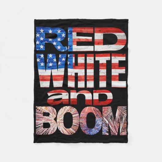 Vierde van juli rood wit en zoem vuurwerk finale fleece deken (Voorkant)
