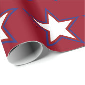 Vierde van juli Rood Witte en Blauwe Stars Cadeaupapier (Rol Hoek)