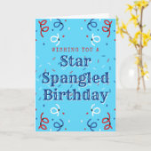 Vierde van juli sterrenkaart kaart (Gele Bloem)