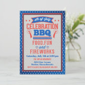 Vierde van juli Viering BBQ Party Kaart (Staand voorkant)