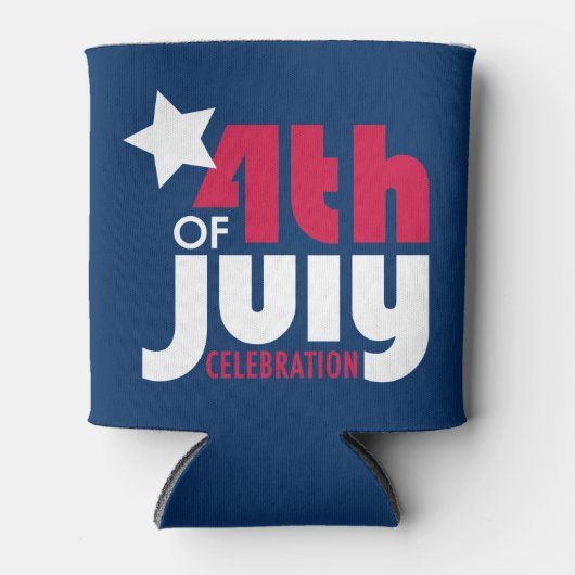 Vierde van juli Viering Koelbox Blikjeskoeler (Voorkant)