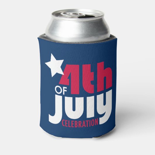 Vierde van juli Viering Koelbox Blikjeskoeler (Blikje Achterkant)