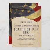 Vierde van juli  vlag BBQ Pool Party Kaart (Voorkant / Achterkant)