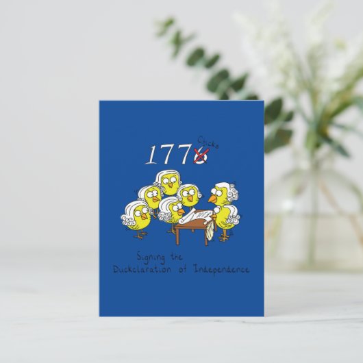 Vierde van juli Vreemde onafhankelijkheidsverklari Briefkaart (Staand voorkant)