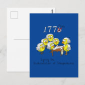 Vierde van juli Vreemde onafhankelijkheidsverklari Briefkaart (Voorkant / Achterkant)