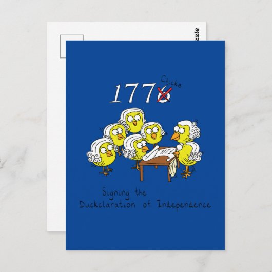 Vierde van juli Vreemde onafhankelijkheidsverklari Briefkaart (Voorkant / Achterkant)