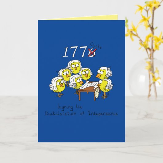 Vierde van juli Vreemde onafhankelijkheidsverklari Kaart (Gele Bloem)