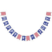 Vierde van juli waarin bannerflarden worden gebund vlaggetjes (Alle)