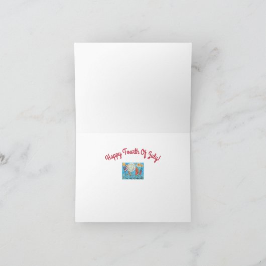 VIERDE VAN JULY GANG, PARADE EN FIREWORKS FEESTDAGEN KAART (Binnen)