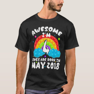 Vierde verjaardag 4 jaar Geweldige sinds Pop mei 2 T-shirt