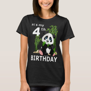 Vierde verjaardag 4 jaar oud artikel Panda 6 T-shirt