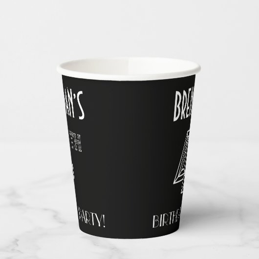Vierde verjaardag: Art Deco Style + aangepaste naa Papieren Bekers (Links)