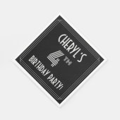 Vierde verjaardag: Art Deco Style + aangepaste naa Servet (Hoek)