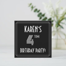 Vierde verjaardag: Art Deco Style met aangepaste n