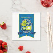 Vierde verjaardag beer schild kinder partij servet (Insitu)