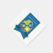 Vierde verjaardag beer schild kinder partij servet (Hoek)