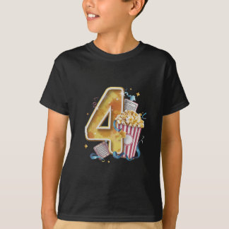 Vierde verjaardag Cinema Magic Popcorn Adventure T-shirt