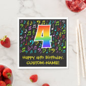 Vierde verjaardag - Colorful Music Symbols, Regenb Servet (Insitu)