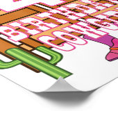 Vierde verjaardag Cowgirl 4 jaar oud meisje Rodeo  Poster (Hoek)