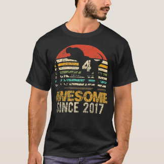 Vierde verjaardag Dinosaur 4 jaar oude jongen Kind T-shirt