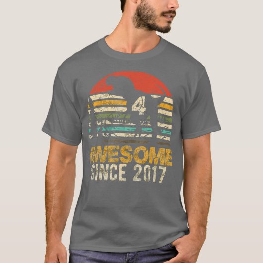 Vierde verjaardag Dinosaur 4 jaar oude jongen Kind T-shirt (Voorkant)