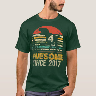 Vierde verjaardag Dinosaur 4 jaar oude jongen Kind T-shirt
