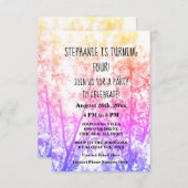 Vierde verjaardag Eigen naam Roze Floral Cute Kaart (Voorkant / Achterkant)