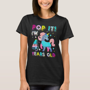 Vierde verjaardag Fidget Speelgoed Pop Birthday Gi T-shirt