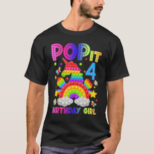 Vierde verjaardag Fidget Speelgoed Pop Birthday Gi T-shirt