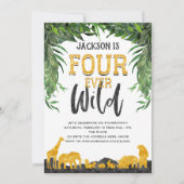 Vierde verjaardag, Fourever wild, Oerwoud, safari  Kaart (Voorkant)