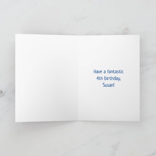 Vierde verjaardag: Fun Graffiti-geïnspireerde rege Kaart (Binnen)