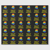 Vierde verjaardag: Fun, kleurrijke regenboog geïns Cadeaupapier (Vlak)