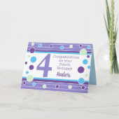 Vierde verjaardag Gepersonaliseerde Kaart! Kaart (Voorkant)