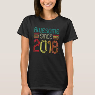Vierde verjaardag Geweldige sinds 2018 4 jaar O T-shirt